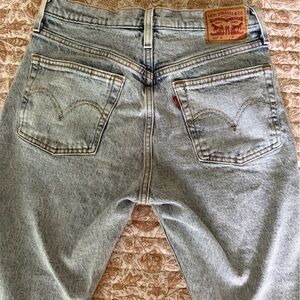 Levi's 501 Straight leg Raw Hem Women's Light Blue Jeans